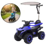 Quadriciclo Elétrico Com Empurrador e Coberta 6V Azul - BW444AZ - 1