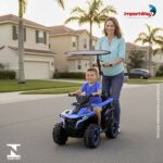 Quadriciclo Elétrico Com Empurrador e Coberta 6V Azul - BW444AZ - 10