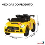 Mini Carro Esportivo 12v Amarelo - BW443AM - 2