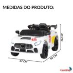 Mini Carro Esportivo 12v Branco - BW443BR - 2