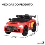 Mini Carro Esportivo 12v Vermelho - BW443VM - 2