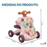 Andador Empurrador 5 Em 1 Infantil Rosa - BW326RS - 2