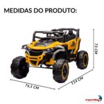 Mini Quadriciclo Elétrico 12V Amarelo -  BW445AM - 2