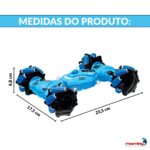 Carrinho Acrobático Controle Remoto Rotação 360° Azul - BW344AZ - 2