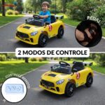 Mini Carro Esportivo 12v Amarelo - BW443AM - 3