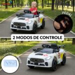 Mini Carro Esportivo 12v Branco - BW443BR - 3