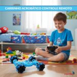 Carrinho Acrobático Controle Remoto Rotação 360° Azul - BW344AZ - 3
