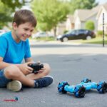 Carrinho Acrobático Controle Remoto Rotação 360° Azul - BW344AZ - 5