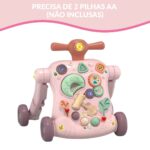 Andador Empurrador 5 Em 1 Infantil Rosa - BW326RS - 6