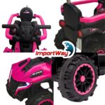 Quadriciclo Elétrico com Empurrador e Cobertura 6V Rosa - BW444RS - 6