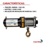 Guincho Elétrico 12v 3000LB Com Controle Remoto Sem Fio - IWME001 - 7
