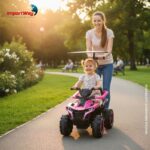 Quadriciclo Elétrico com Empurrador e Cobertura 6V Rosa - BW444RS - 7