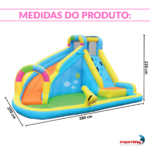 PlayGround Escorregador Inflável Com Canhão De Água 380X290X210cm - IWI008 - 2