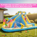PlayGround Escorregador Inflável Com Canhão De Água 380X290X210cm - IWI008 - 3