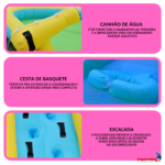 PlayGround Escorregador Inflável Com Canhão De Água 380X290X210cm - IWI008 - 4