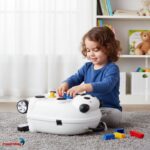 Mala Infantil 3 Em 1 Com Caixa De Som, Microfone E Bloco De Montar Panda - BW361PAN - 9