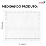 Lona Plástica De Polietileno 70G/M2 Branco 4x4M - IWLP44BR - 2