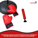 Bola de Reação Boxe Com Base e Luvas 135cm - BW412 - 6
