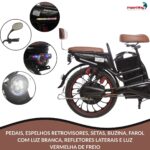 Bicicleta Scooter Elétrica 48V 500W Bateria Removível, Alarme E Chave antifurto - IWMV006 - 9