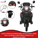 Triciclo Elétrico 48V 1000W Bateria Removível, Alarme E Chave Antifurto - IWMV007 - 9