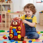 Mala Infantil 3 Em 1 Com Caixa De Som, Microfone E Bloco De Montar Urso - BW361URS - 9