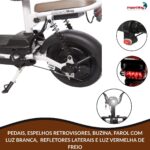 Bicicleta Scooter Elétrica 48V 500W Bateria Removível Branca - IWMV004BR - 9