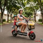 Bicicleta Scooter Elétrica 48V 500W Bateria Removível Vermelha - IWMV004VM - 10