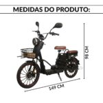 Bicicleta Scooter Elétrica 48V 500W Bateria Removível, Alarme E Chave antifurto - IWMV006 - 2