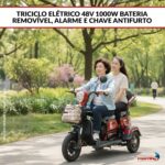 Triciclo Elétrico 48V 1000W Bateria Removível, Alarme E Chave Antifurto - IWMV007 - 3