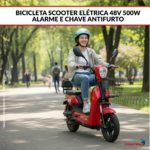 Bicicleta Scooter Elétrica 48V 500W Alarme E Chave Antifurto - IWMV005 - 3