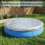 Capa Piscina Borda Estruturada Com Corda Para Amarrar Diâmetro 4,2M - IWPI006 - 3