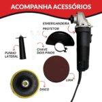 Esmerilhadeira Angular Com Lixa E Disco 127V - IWEALD01 - 4