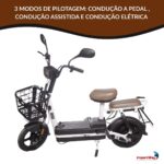 Bicicleta Scooter Elétrica 48V 500W Bateria Removível Branca - IWMV004BR - 4