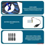 Avião Drone Planador Com Led E Controle Remoto - BW418 - 5