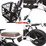 Bicicleta Scooter Elétrica 48V 350W Bateria Removível Branco - IWMV003BR - 5