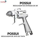 Pistola Pintura Aerógrafo Copo 200ml 1 Bico 0,5mm - IWPPAPR - 8