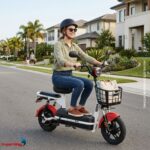 Bicicleta Scooter Elétrica 48V 350W Bateria Removível Vermelha - IWMV003VM - 8