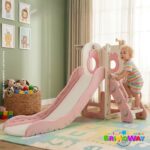 PlayGround Infantil 4 Em 1 Com Escorregador, Cesta E Telescópio Rosa - BW465RS - 9