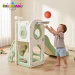 PlayGround Infantil 4 Em 1 Com Escorregador, Cesta E Telescópio Verde - BW465VD - 9