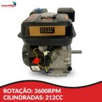 Motor Gasolina Estacionário 7hp 4 Tempos 212cc Way - IWMG4T07 - 10