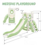 PlayGround Infantil 4 Em 1 Com Escorregador, Cesta E Telescópio Verde - BW465VD - 2