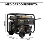 Gerador Energia Gasolina 8,13kva 6500w 4 Tempos Bivolt Way - IWFG012 - 2