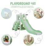 PlayGround Infantil 4 Em 1 Com Escorregador, Cesta E Telescópio Verde - BW465VD - 3