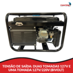 Gerador Energia Gasolina 4,38kva 3500w 4 Tempos Bivolt Way - IWFG011 - 4
