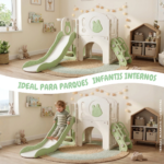 Playground Infantil 5 Em 1 Com Escorregador, Cesta, Telescópio, Ponte e Espaço Multifuncional Verde - BW466VD - 5