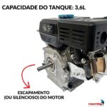 Motor Gasolina Estacionário 7hp 4 Tempos 212cc Way - IWMG4T07 - 7