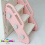 Playground Infantil 5 Em 1 Com Escorregador, Cesta, Telescópio, Ponte e Espaço Multifuncional Rosa - BW466RS - 7