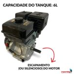 Motor Gasolina Estacionário 15hp 4 Tempos 420cc Way - IWMG4T15 - 9