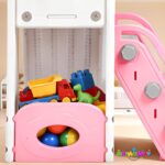 PlayGround Infantil 4 Em 1 Com Escorregador, Cesta E Telescópio Rosa - BW465RS - 8