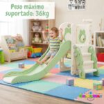 PlayGround Infantil 4 Em 1 Com Escorregador, Cesta E Telescópio Verde - BW465VD - 8